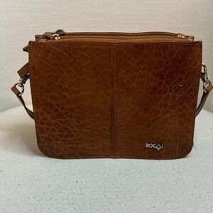 ROCAI vintage  Brown Leather Crossbody Bag